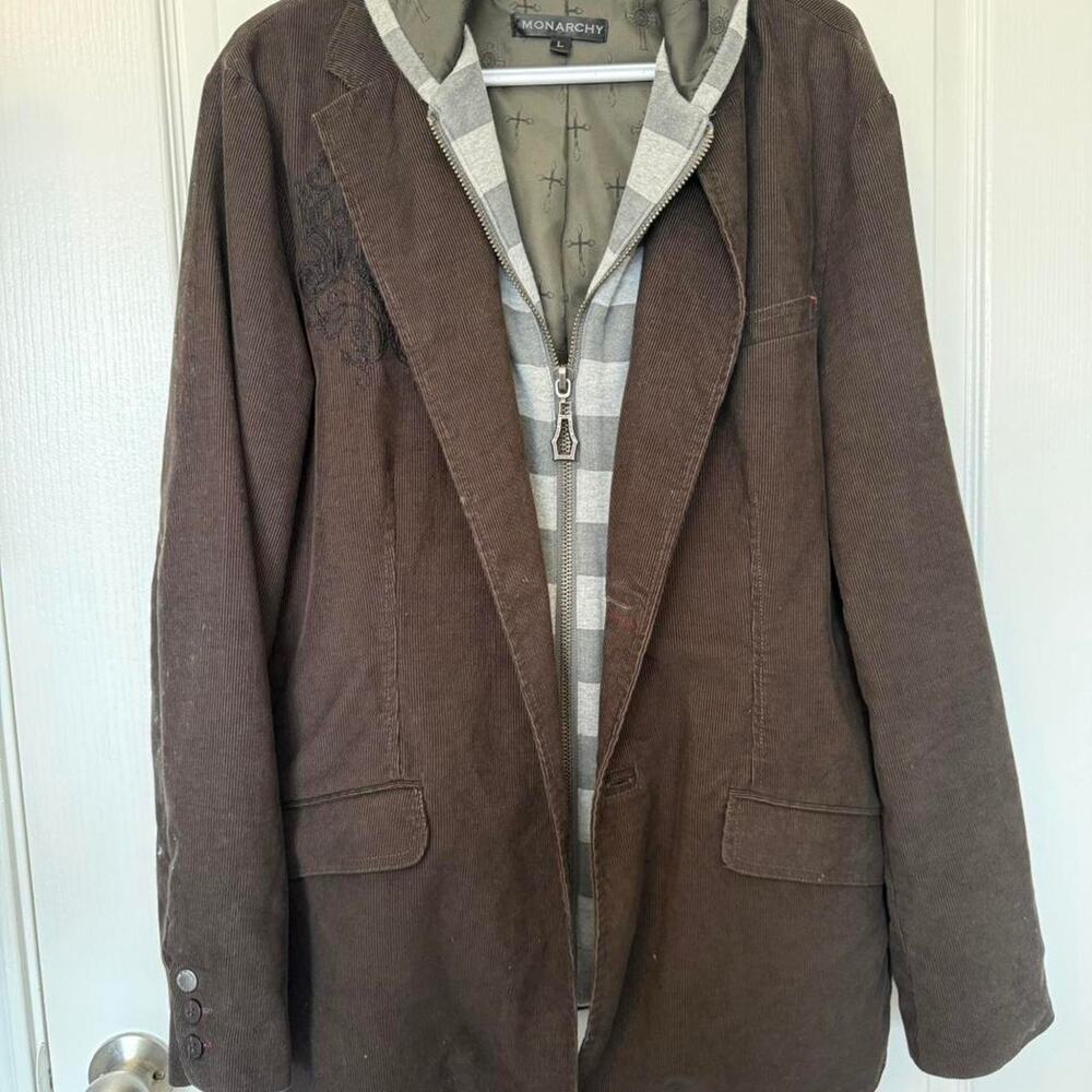 Monarchy mens casual layered blazer